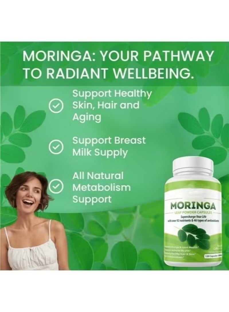 Moringa Leaf Powder, 120 Capsules - Image 5