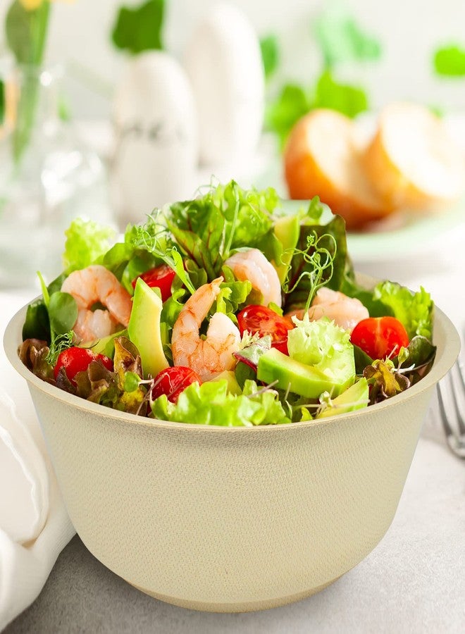 Belinlen 50 Pack 32oz Disposable Bowls Paper Bowls Large Compostable Bowls Made of Sugarcane for Salad, Dessert - Image 4