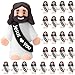 Bememo 25 Pcs Little Jesus Figures Original Design Jesus Love You Mini Rubber Toys to Hide and Seek Christmas Religious Party Favors Sunday School Baptism GiftsMacaron Colors - Image 3