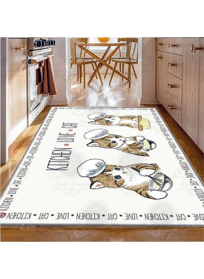 Hendi Mandala Anti-Slip Printed Kitchen Floor Rug, Soft Velvet Face, Multiple Sizes Availbale For Ultimate Comfort and Style - Image 1
