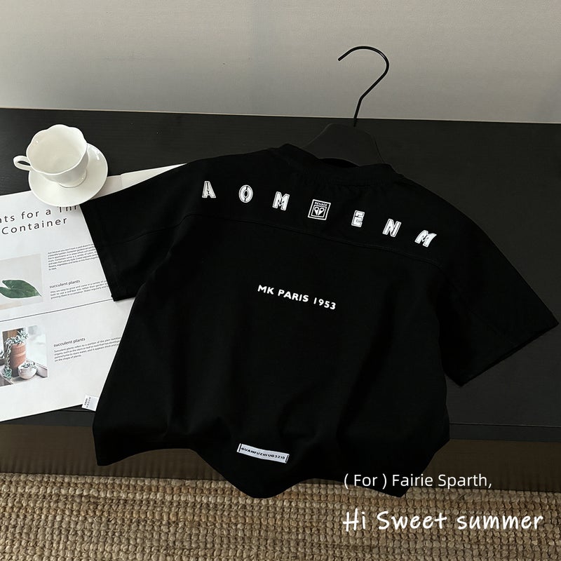 2025 Cool Solona Kidsren'S Cotton T Korean Style Casual T-Shirt Short-Sleeved Men'S And Women'S Big Kidsren'S T-Shirt - Image 5