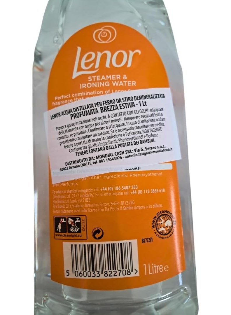 Lenor Ironing Water Summer Breeze 1L – Easy Ironing, Limescale Protection & Fresh Scent - Image 3