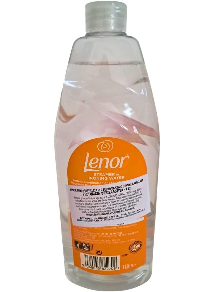 Lenor Ironing Water Summer Breeze 1L – Easy Ironing, Limescale Protection & Fresh Scent - Image 1
