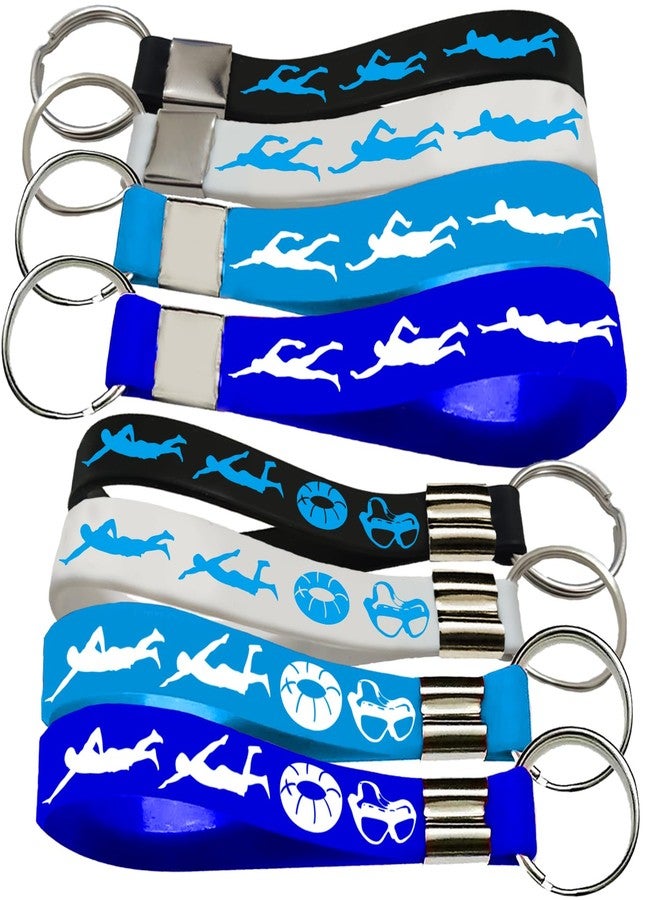 PIBIPAID 24PCS Swimming Silicone Keychains Party Favors Music Rubber Keyrings -Swimming Action Party Favors Sport Birthday Baby Shower Party - Image 2