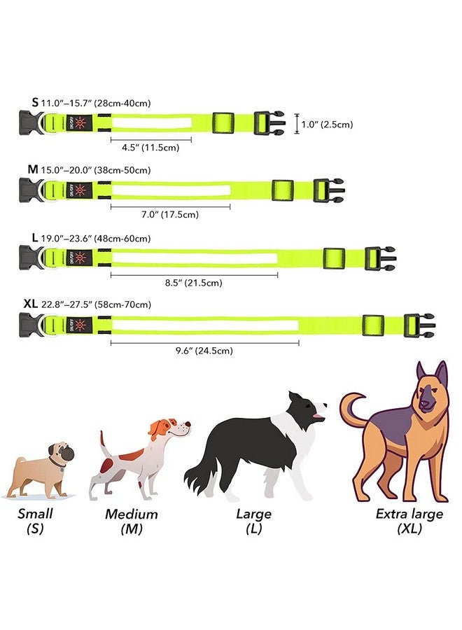 BSEEN Light Up Dog Collars - Rechargeable Led Dog Collar, Adjustable Reflective Pet Collar, High Visibility Dog Lights For Dog Walking (Neon Green, Medium) - Image 5