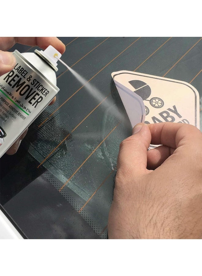 Nora Label & Sticker Remover Spray 450ml N-503, Adhesive Residue Cleaner for Car Glass, Windows, Metal, Marble & Hard Surfaces, Glue, Decal, Tape, Sticker Mark & Label Removal Cleaning Spray - Image 2