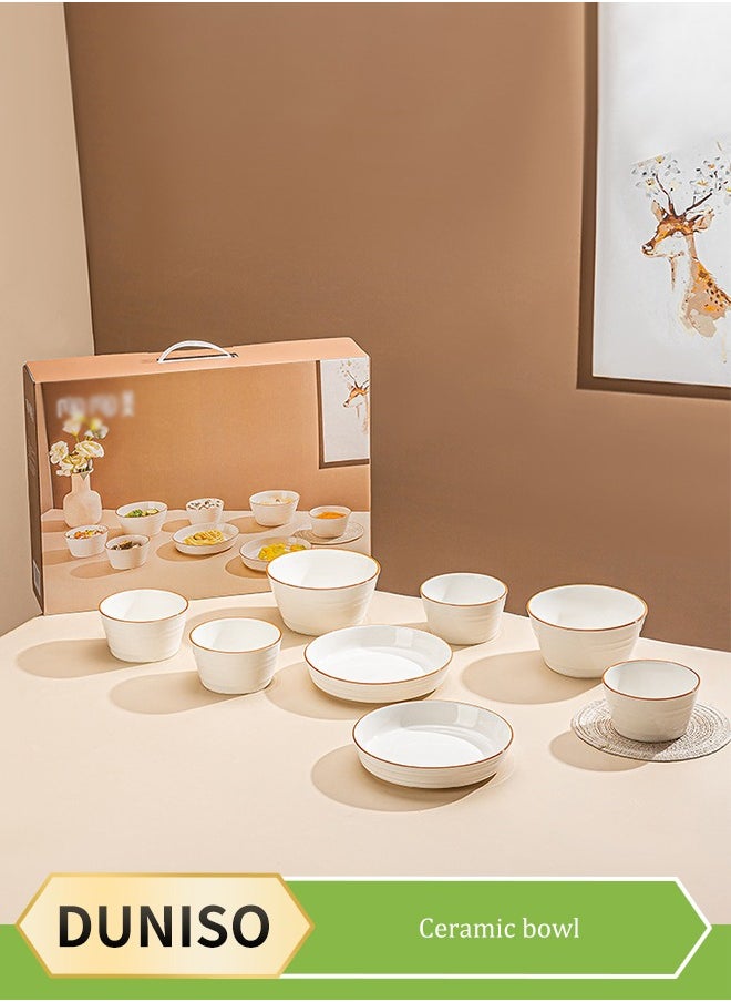 DUNISO Home Tableware Set High Quality Porcelain Tableware Set Microwave & Dishwasher Safe-Classic Dinnerware Set  great for Oven and Dishwasher and Microwave Safe ﻿  - Image 1