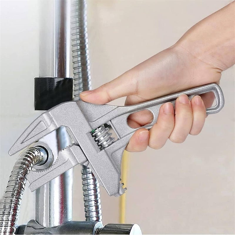 Apurk Adjustable Wrench Short Shank 668mm Adjustable Wrench Bathroom Spanner Wide Jaw Ultrathin Wrench Fit for Bathroom Kitchen Sink Washbasin Tube Nutpack of 1 Multicolor - Image 5