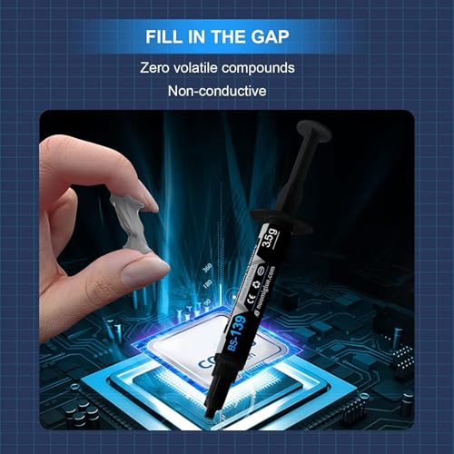 BSFF Thermal Paste, 3.5 g CPU Paste Heat Sink for IC/Processor/CPU/All Coolers, Carbon Based high Performance - Image 3