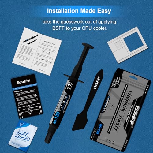 BSFF Thermal Paste, 3.5 g CPU Paste Heat Sink for IC/Processor/CPU/All Coolers, Carbon Based high Performance - Image 4