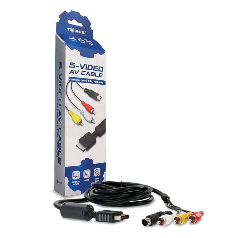 Tomee S-Video AV Cable for PS3/ PS2/ PS1, Audio Video TV Cord Compatible with PlayStation 1/2/3 - Image 1