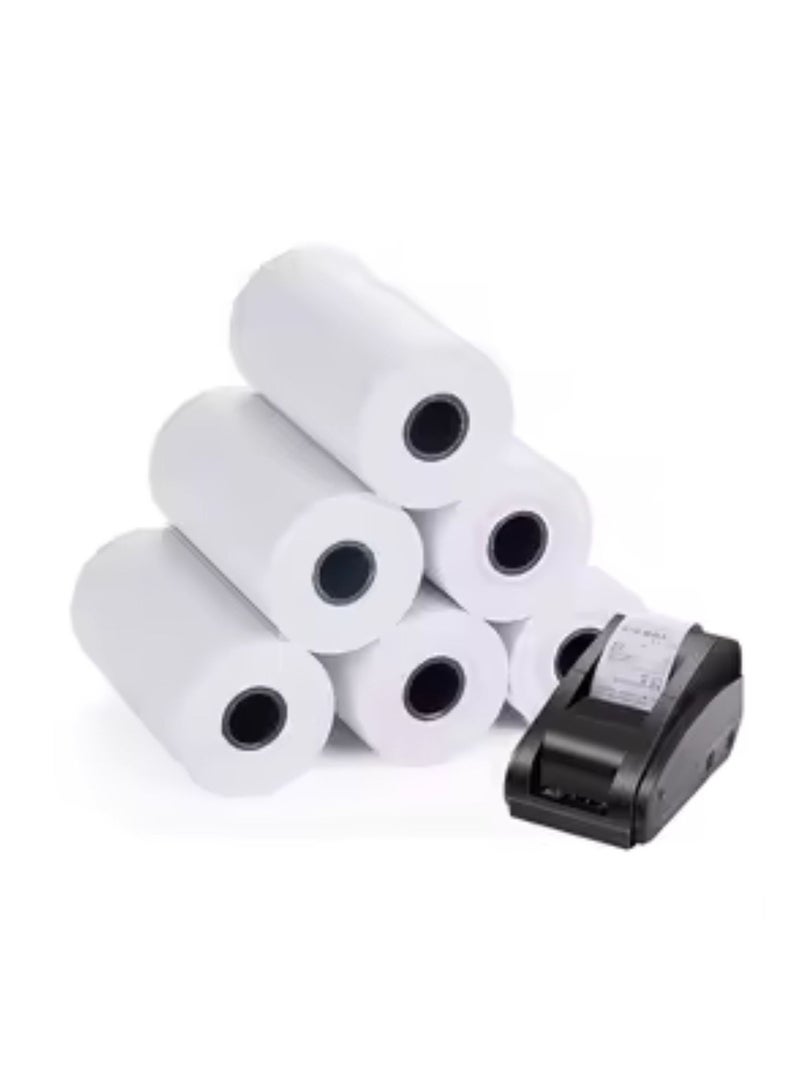 Terabyte لفائف ورق حراري 80X40 5 قطع ورق طابعة حرارية بيضاء لطباعة بطاقات الائتمان ونقاط البيع وسجل النقدي للطباعة الفورية - Image 1