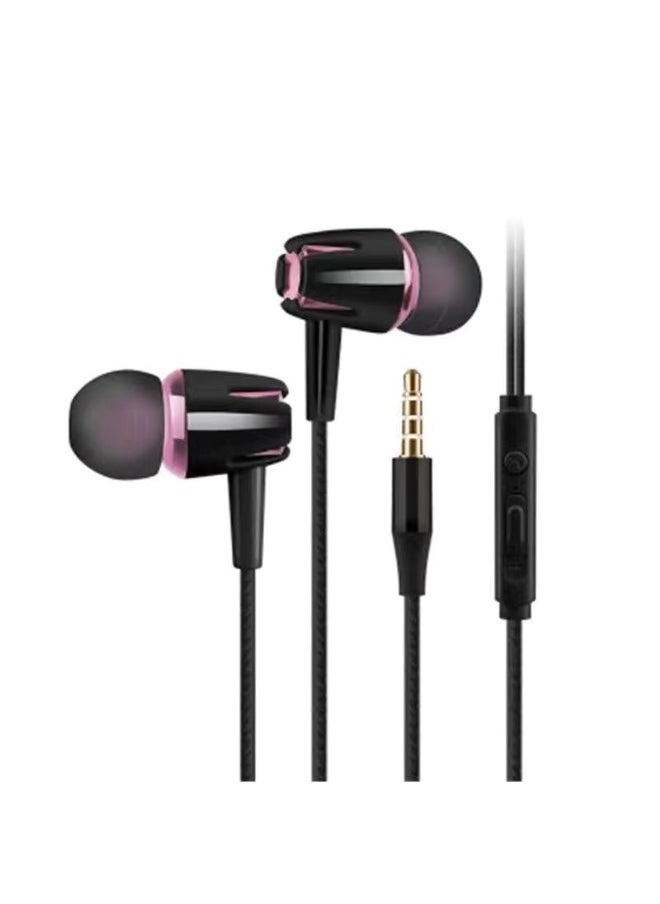 Generic - Bass-Enhanced Semi-In-Ear Headphones with Microphone for Apple, Android, and Huawei Phones - Wired Control for Sports and Gaming - Image 1