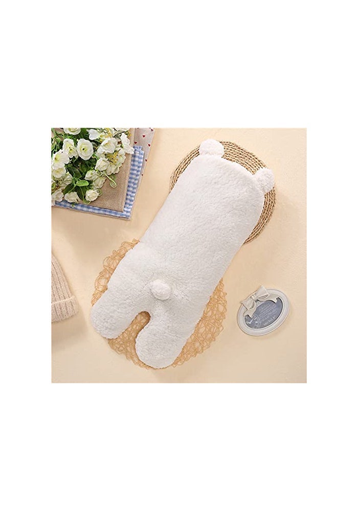 Nunibum Baby Swaddle Blanket Boys Girls Cute Bear Plush Essential Receiving Blanket Ultra-Soft Newborn Registry Sleeping Wraps for Infant 0-6 Months - White - Image 3