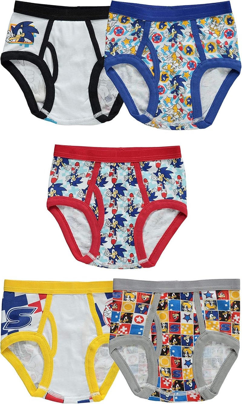 handcraft Sonic the Hedgehog Boys 5-Pack and 8-Pack Briefs available in sizes 4, 6, 8, 10, and 12, Sonic 8pk Brief, 8 - Image 2