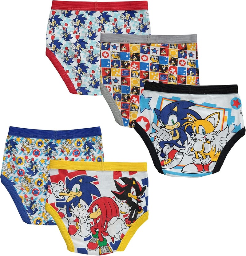 handcraft Sonic the Hedgehog Boys 5-Pack and 8-Pack Briefs available in sizes 4, 6, 8, 10, and 12, Sonic 8pk Brief, 8 - Image 1