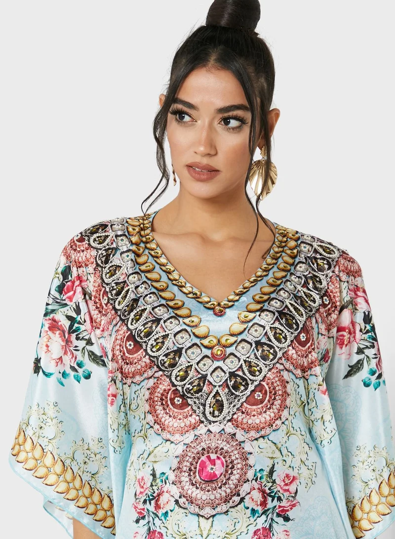 ARABIAN CLOSET Digital Print Oversized Kaftan