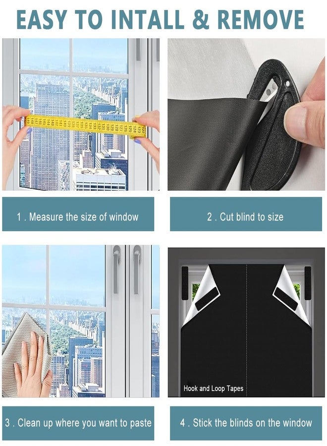 HASTHIP® Portable Blackout Shades Blinds for Windows - 118" x 57" Blackout Material for Perfect Sleep, Baby Nursery, Travel or Office Use - 100% Light and UV Blocking, Insulated Cooling Effect - Image 4