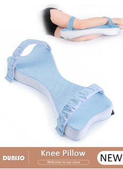 DUNISO Knee Pillow for Side Sleepers, Memory Foam Leg Pillow for Sleeping, Hip & Leg Elevation for Pregnancy and Relief Lower Back Pain, Foldable Pillow with Removable and Washable Cover, Leg Positioner Pillows for Sciatica Relief, Back, Leg, Hip, Pregnancy and Joint Pain  - Image 1