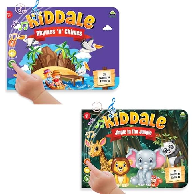 PACK OF 2 RHYMES BOOK| 8 CLASSICAL AND 16 WILD ANIMAL NURSERY RHYMES|28 SOUNDS EACH |INTERACTIVE TOUCH N PLAY SOUND BOOK|BEST GIFT WITH MUSICAL LEARNING FOR 1-3 YEARS|SING ALONG BOOKS - Image 2