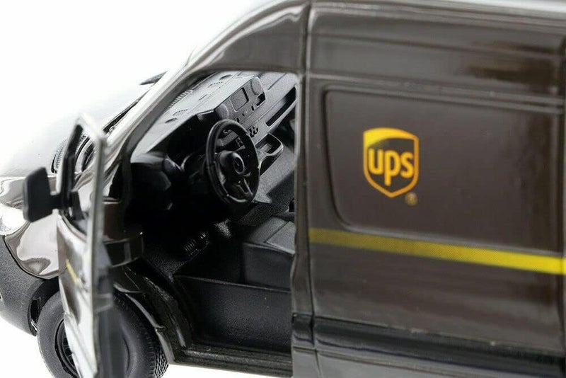 Kinsmart Mercedes-Benz Sprinter UPS Edition Delivery Van 1:48 Scale - Image 2