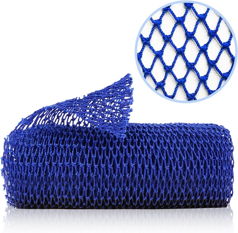 ZOCY African Net Sponge Authentic Exfoliating Body Scrubber for Bath and Shower Multiple Textures with Gentle Deep Exfoliating and Rich Lather for All Skins Blue - Image 1