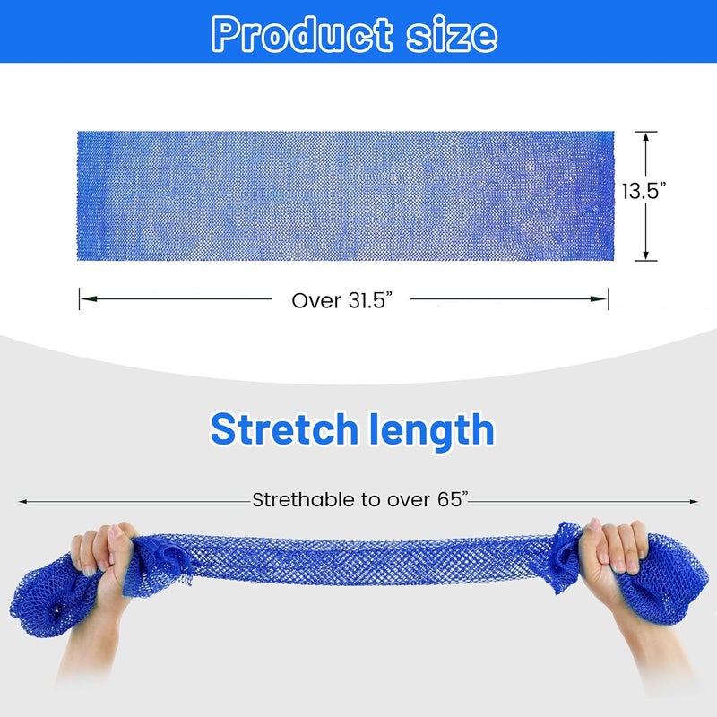 ZOCY African Net Sponge Authentic Exfoliating Body Scrubber for Bath and Shower Multiple Textures with Gentle Deep Exfoliating and Rich Lather for All Skins Blue - Image 3