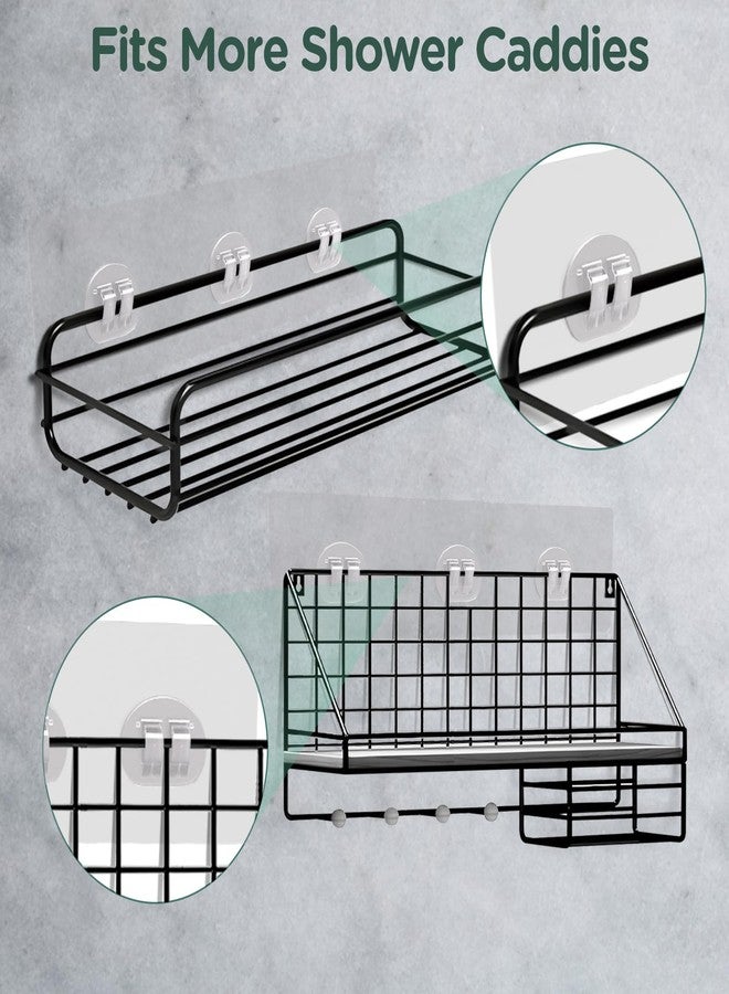 SMLBJUTE 10 Pack Shower Caddy Adhesive Replacement, Heavy Duty Waterproof Adhesive Hooks for Shower Shelves Bathroom and Kitchen Storage Racks, No Drilling Required (Three Claw) - Image 4