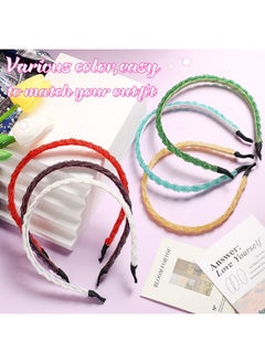 Mtlee MTLEE 6 Pieces Beaded Headbands for Women Sparkly Crystal Beaded Hair Hoop Hairbands Multiple Color Hair Accessories Head Bands Christmas Gift(Bright Colors)  - Image 5