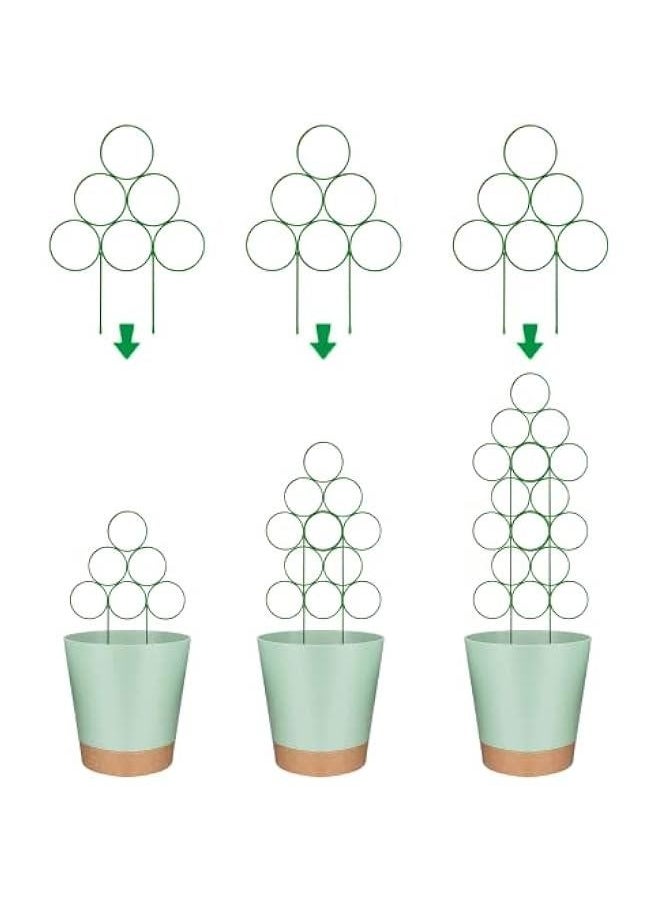 Generic Trellis for Potted Plant Trellis Indoor, Stackable Indoor Trellis for Climbing Plants Support, 3 Pack Small Metal House Plant Trellis for Garden Vines, Flower and  Tree  - Image 1