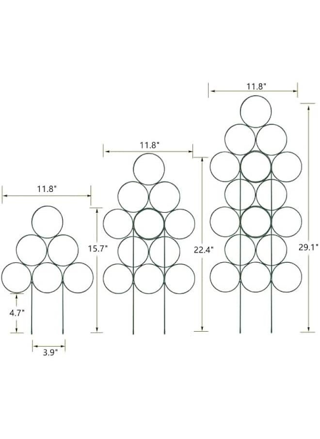 Generic Trellis for Potted Plant Trellis Indoor, Stackable Indoor Trellis for Climbing Plants Support, 3 Pack Small Metal House Plant Trellis for Garden Vines, Flower and  Tree  - Image 2