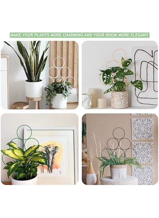 Generic Trellis for Potted Plant Trellis Indoor, Stackable Indoor Trellis for Climbing Plants Support, 3 Pack Small Metal House Plant Trellis for Garden Vines, Flower and  Tree  - Image 5