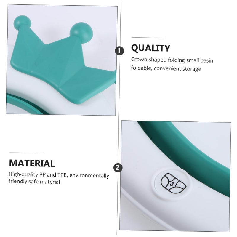 Collapsible Portable Sink Basin for Travel Camping Kids Bath 20 Inch Blue - Image 4