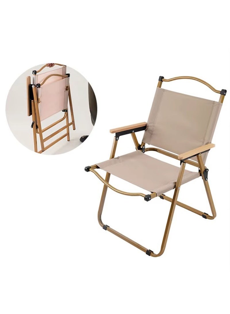 AGD Comfortable Folding Chair for Hiking, Camping, and Travel, Easy to Carry and Store, Golden - Image 5