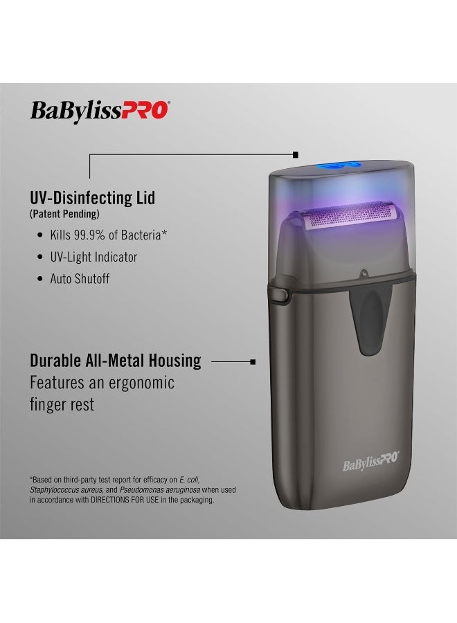 BaBylissPRO UVFOIL Single Foil UV-Disinfecting Metal Shaver - Image 4