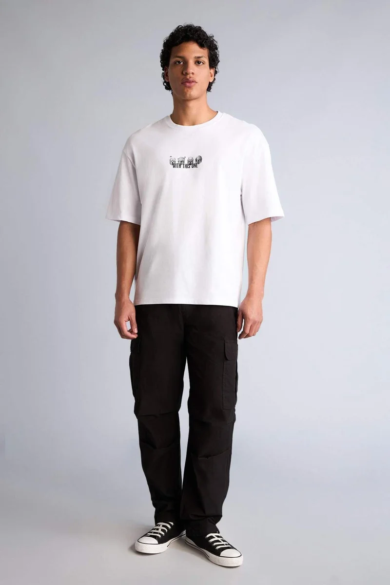 ديفاكتو Star Wars Licensed Boxy Fit Printed Short Sleeve T-Shirt