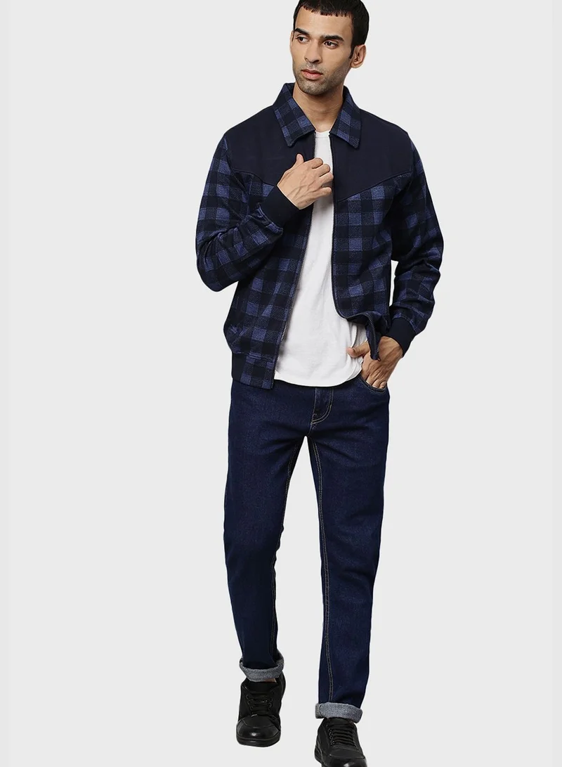 Campus Sutra Checkered Jacket