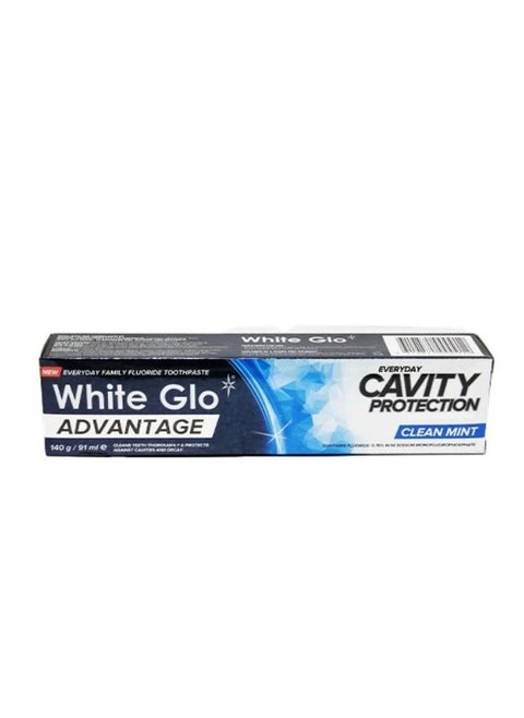 White Glo Advantage Toothpaste 91 ml Every Cavity Protection Clean Mint