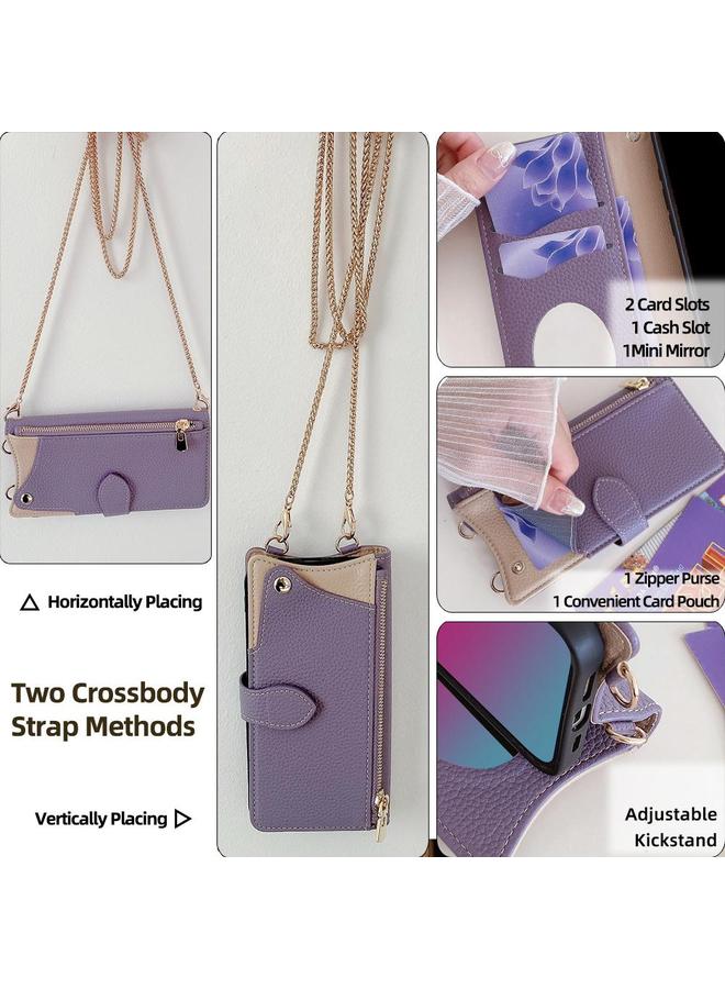 S-TOP Case For Samsung Galaxy S21+ 5G Crossbody Chain Fishtail Litchi Leather Phone Case - Image 5