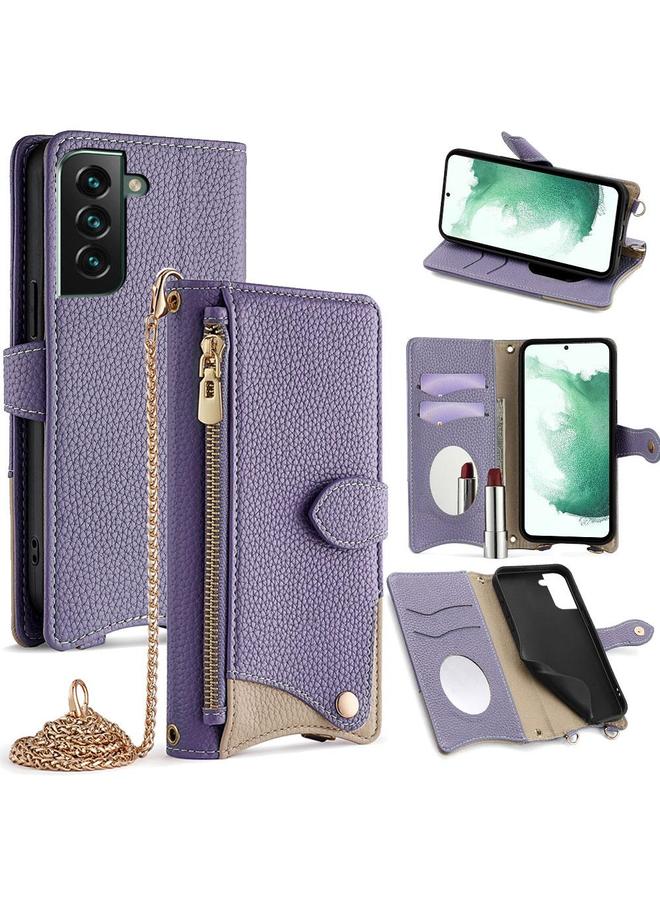 S-TOP Case For Samsung Galaxy S21+ 5G Crossbody Chain Fishtail Litchi Leather Phone Case - Image 1
