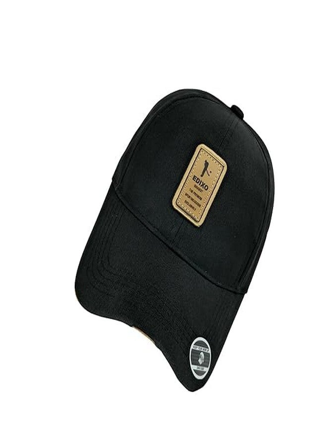 JAMONT Edixo Cap Baseball Cap for Hunting, Fishing, and Outdoor Activities - Sporty Headwear, and Stylish - Durable and Comfortable Fit Cap - Ediko Caps for Men (in, Alpha, Free Size, Black) - Image 5