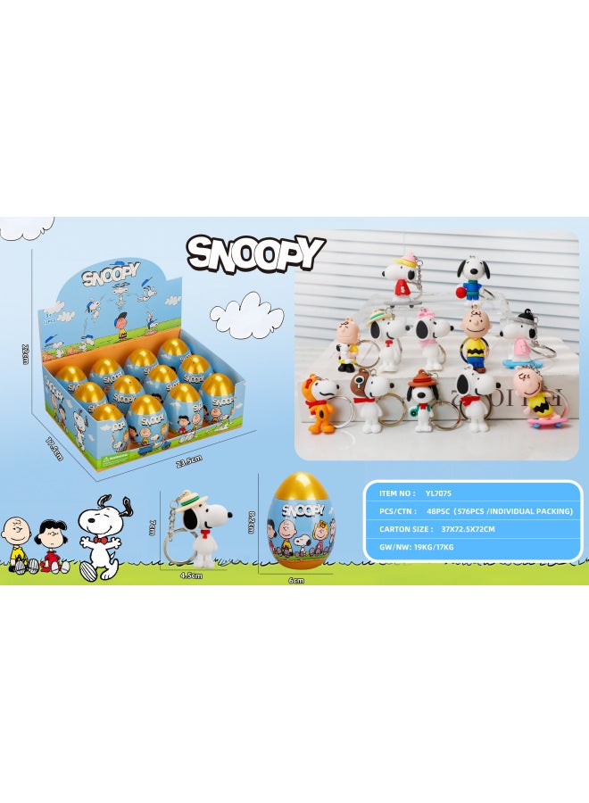 Special For Key Chain Twist Egg Ball Card Cool Mirabu Doll Blind Egg Mobile Phone Pendant Gift Wholesale-Color:Yl7075 Snoopy Doll Keychain Blind Egg - Image 1