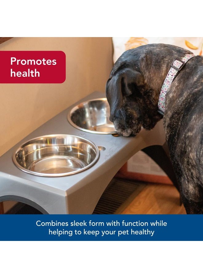 Coastal Pet - Maslow - Elevated Feeder - Single Pack, Grey and Black, Medium - Image 3