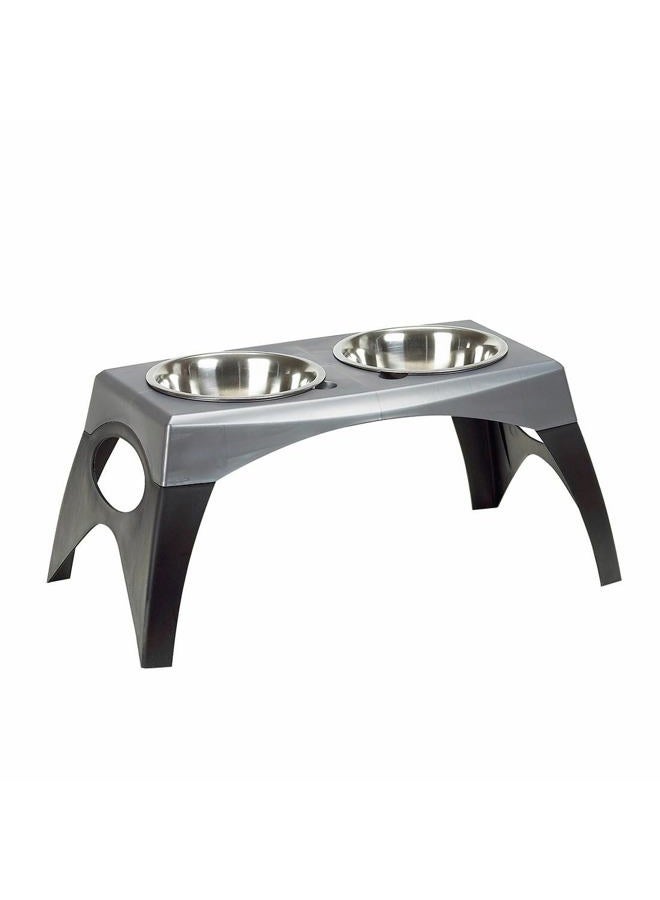 Coastal Pet - Maslow - Elevated Feeder - Single Pack, Grey and Black, Medium - Image 1