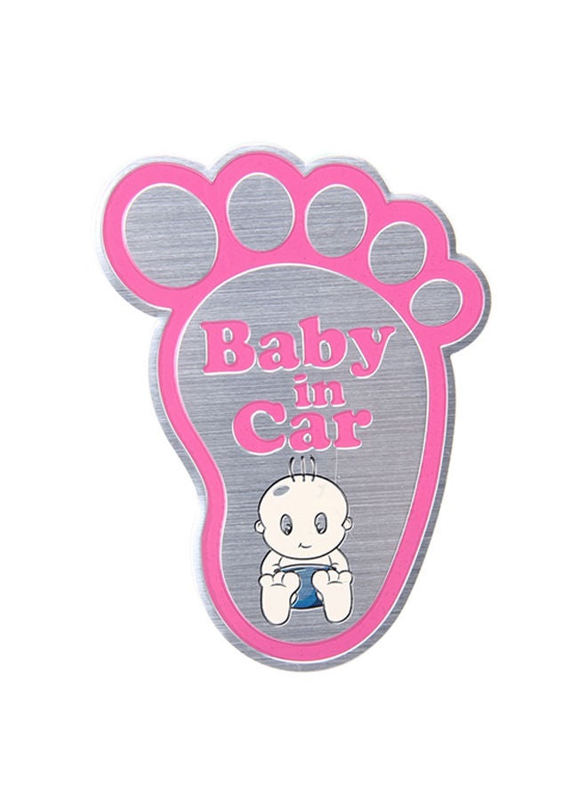 نيبمينينت ملصق بشكل قدم سعيدة وعبارة "Baby In Car" - Image 1