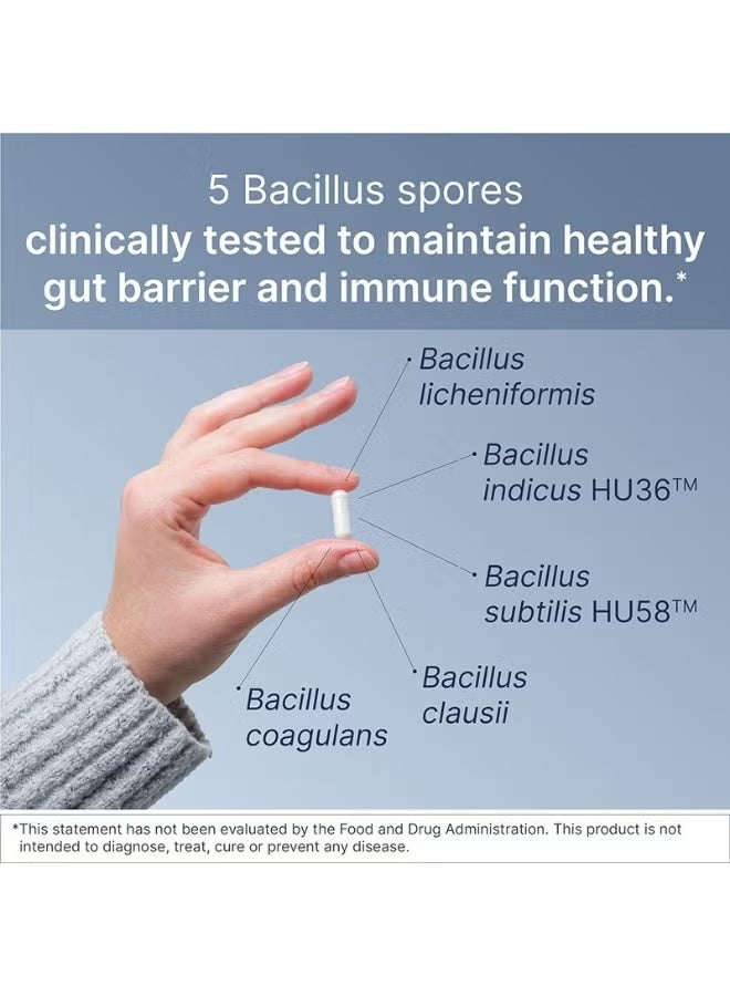 فوز اليوم MegaSporeBiotic Probiotics للنساء والرجال - بروبيوتيك قائم على البوغ لصحة الجهاز الهضمي - قابل للتخزين ومناسب للسفر (60 كبسولة) - Image 4