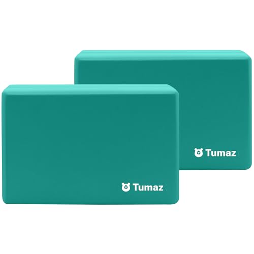 Tumaz Yoga Blocks 2 Pack Set High DensityLightweight EVA Foam and NonSlip Natural Cork Blocks Premium Set EBook Included - Image 1