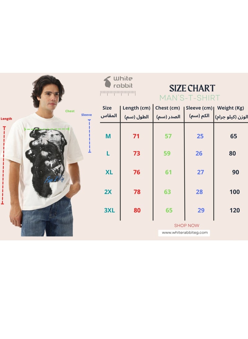 WHITE RABBIT Printed Short Sleeves T-shirt - Image 5