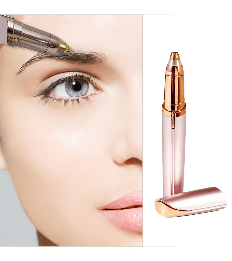 White USB Portable Eyebrow Trimmer Facial Hair Shaver Electric Epilation Device - Image 4