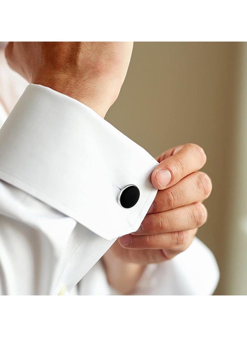RTYY 2 Pairs Men's Cufflinks, Shirt Suit Cufflinks, Gold And Silver cufflinks For Tuxedo Shirt Cuff Links Shirt Accessories Unique Business Groom Wedding Formal occasions and Daily Mens Accessories（with Cufflink Box） - Image 3